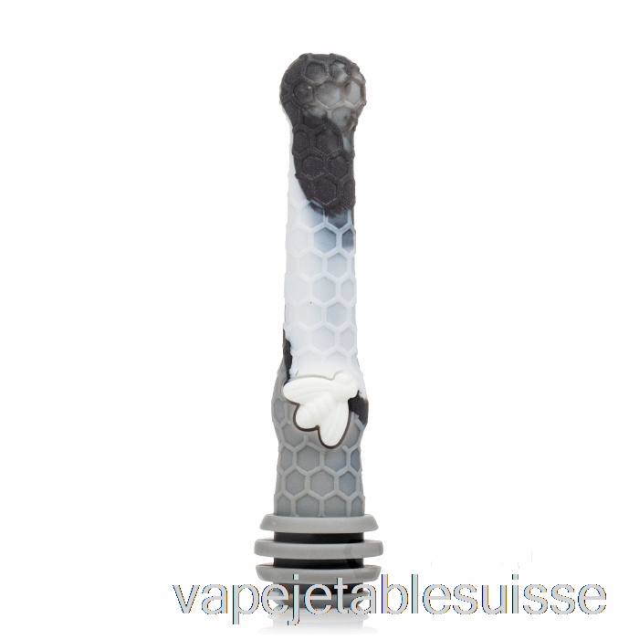 Vape Suisse Stratus Honey Dipper Silicone Dab Paille Marbre Gris (noir / Gris / Blanc)